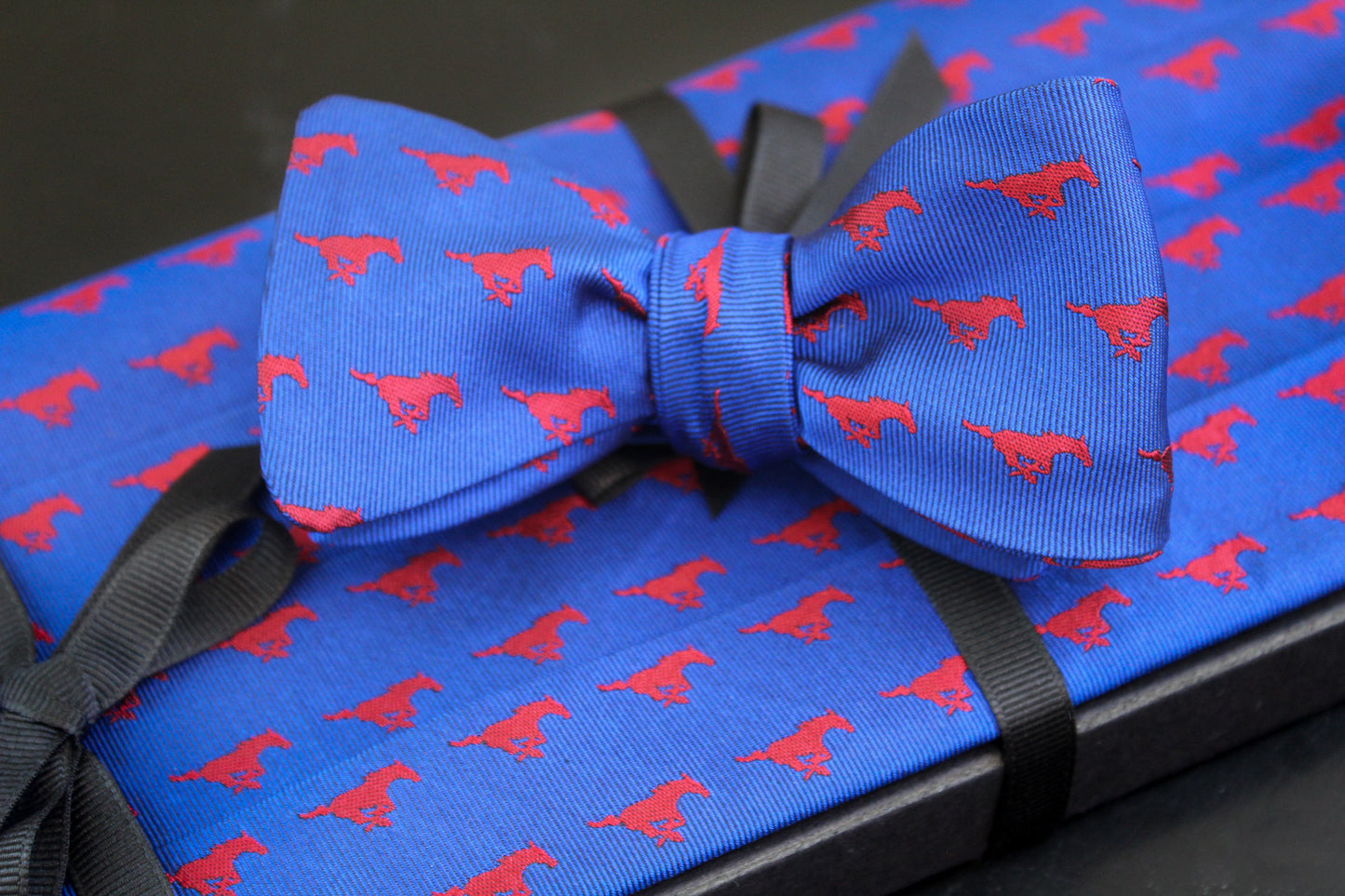 SMU Mustangs Silk Cummerbund Set