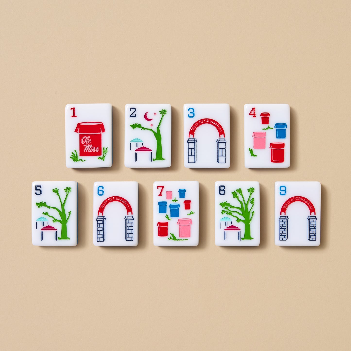 Ole Miss Mahjong Tiles