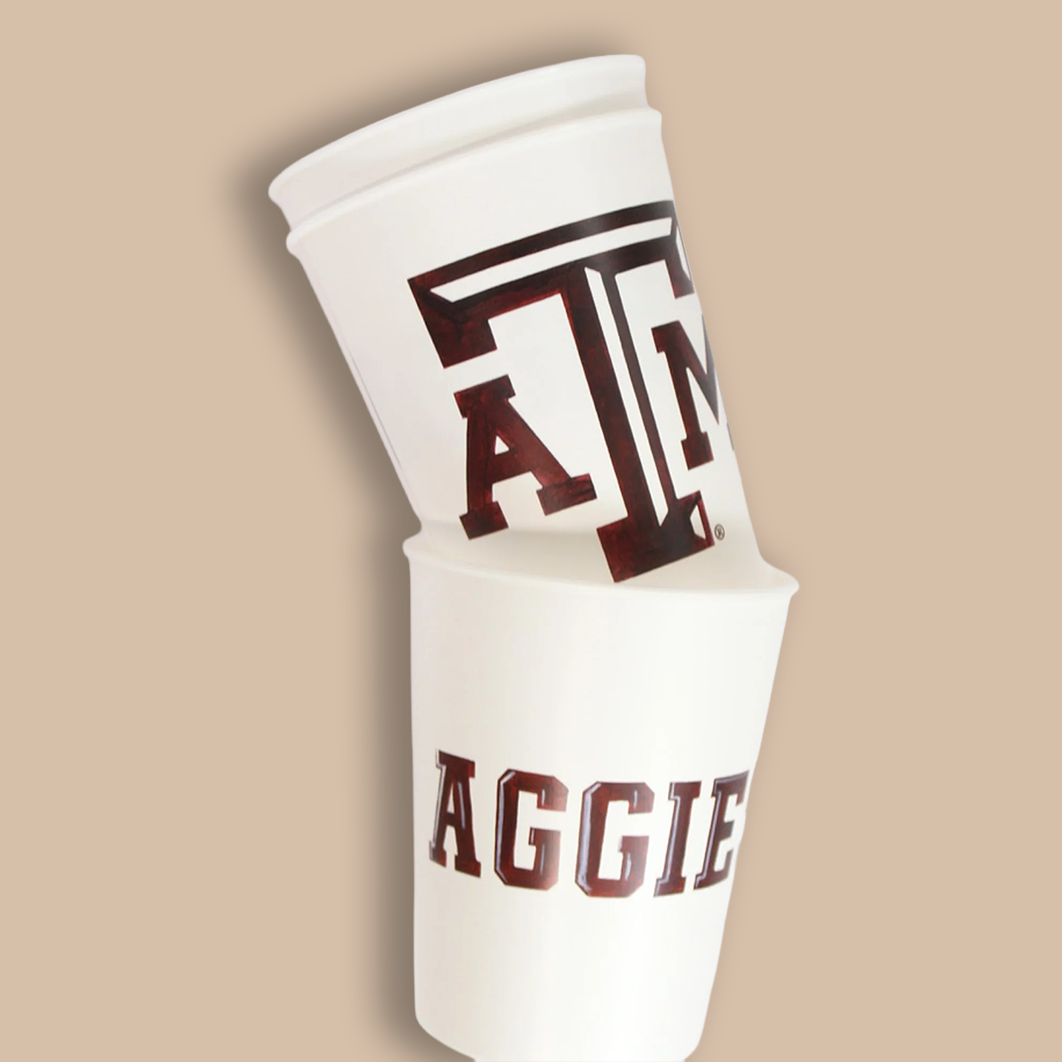 Texas A&M Aggies Reusable Cup Set, Set of 10