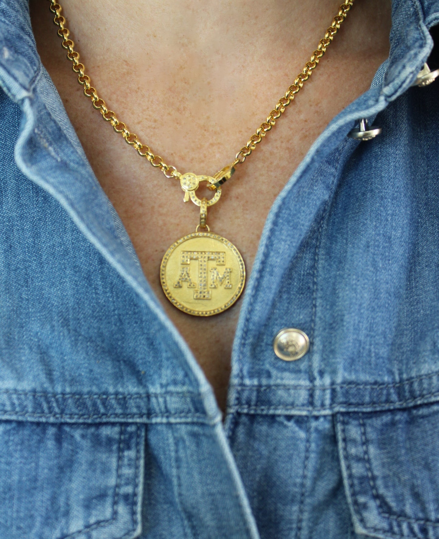 Texas A&M Diamond Pendant