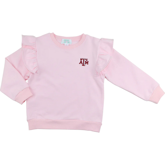 Texas A&M Girl's Ruffle Sweatshirt