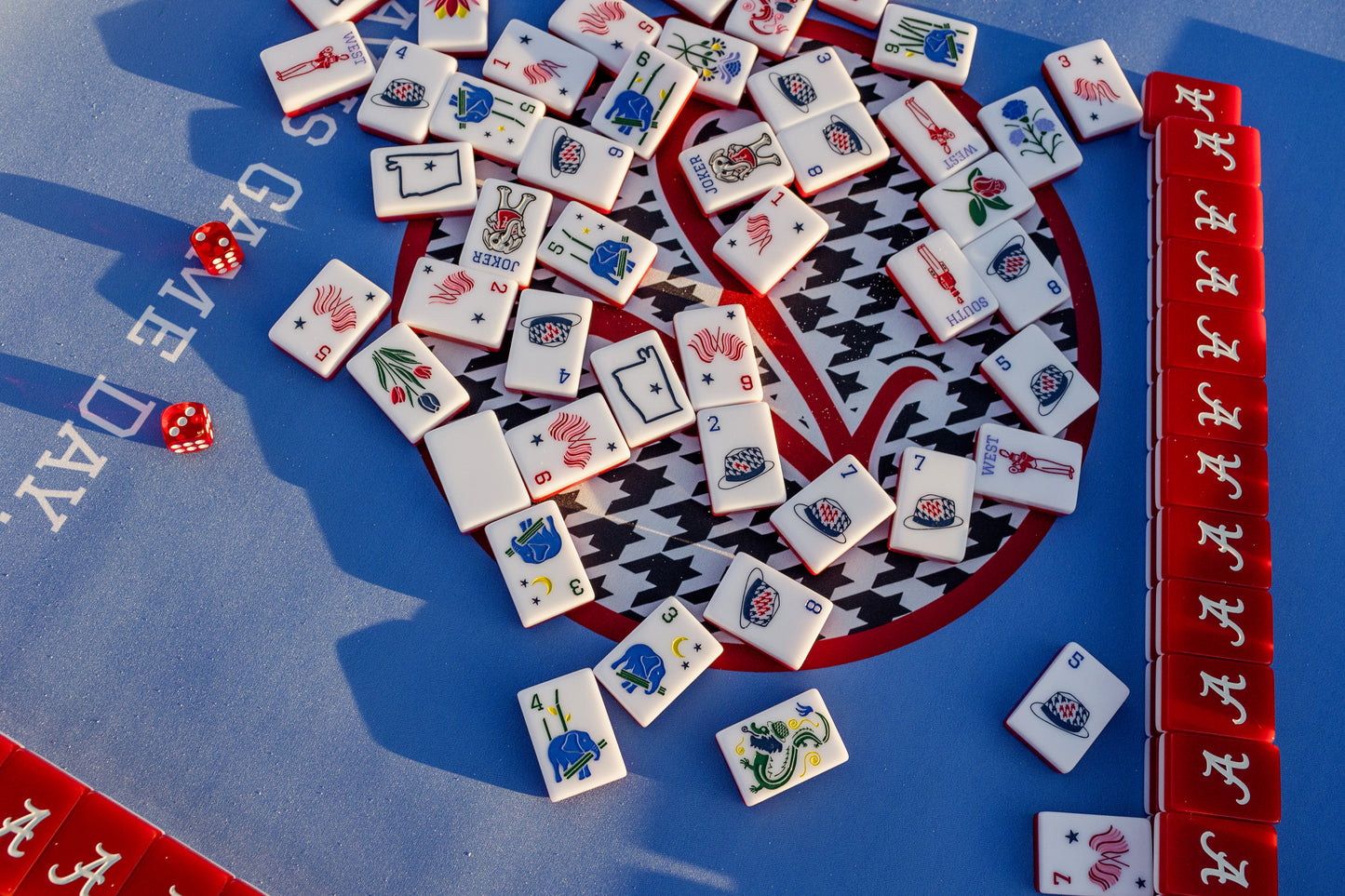 The Roll Tide Line Mahjong Tiles