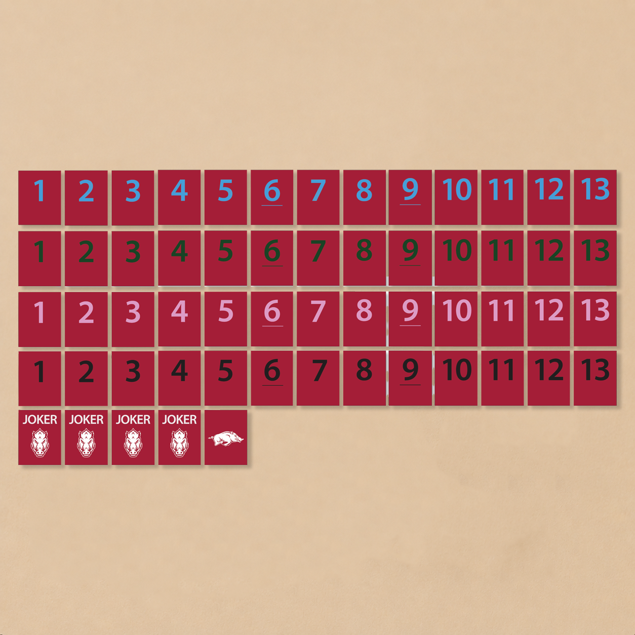 University of Arkansas® Collegiate Rummy Tile Game