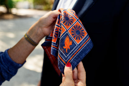 Auburn Men's Silk Pocket Square