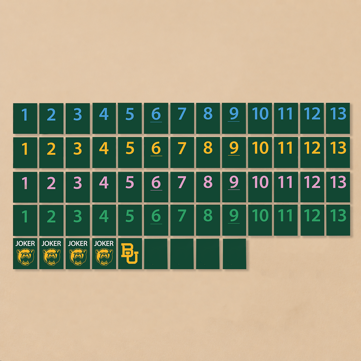 Baylor® Collegiate Rummy Tile Game