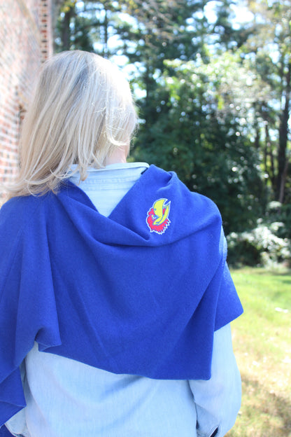 Kansas Jayhawks Collegiate Cashmere Poncho by FOSTER