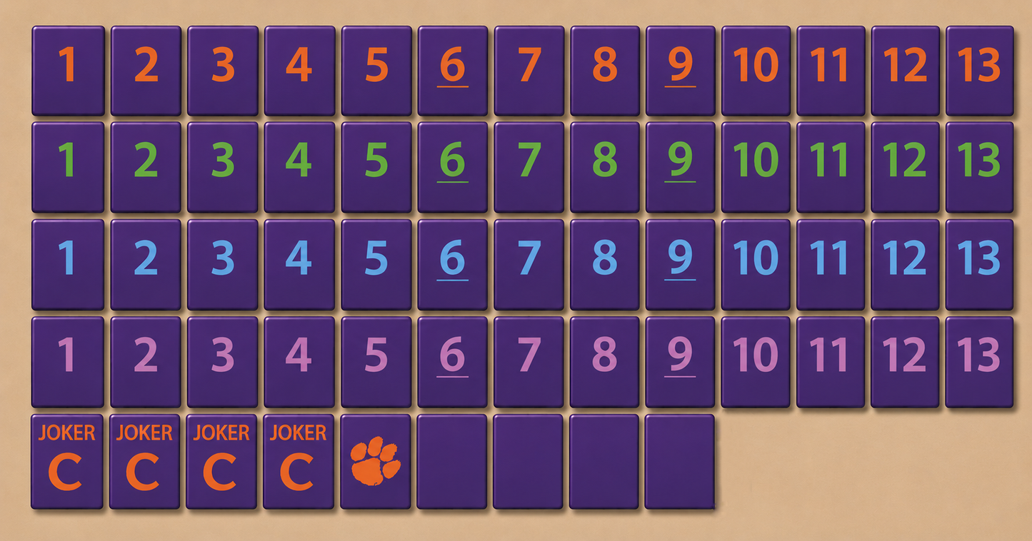 Clemson® Collegiate Rummy Tile Game