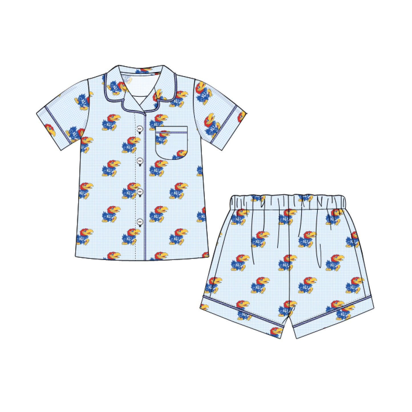 Kansas (KU) Shorty Pajama