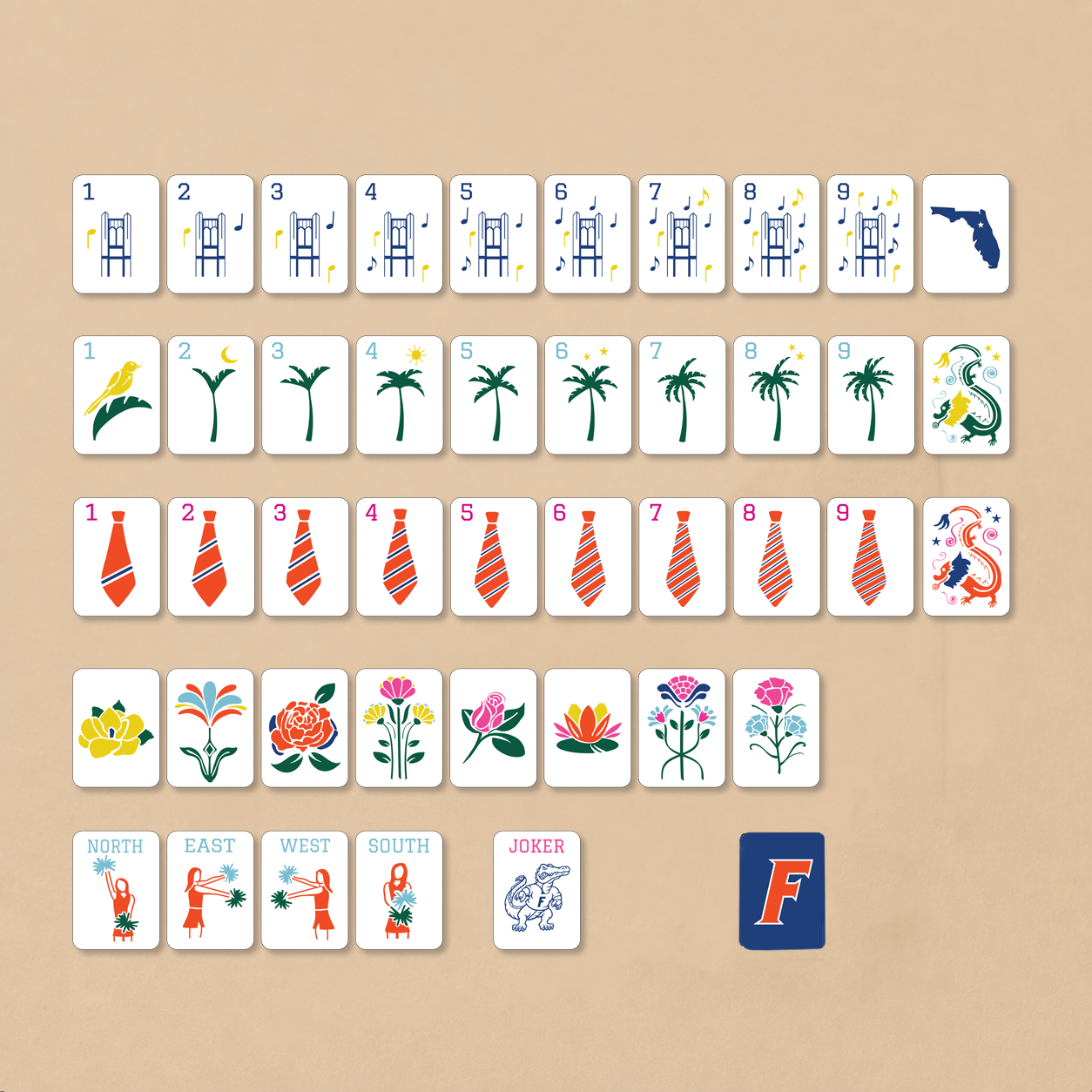 University of Florida Mahjong Tiles