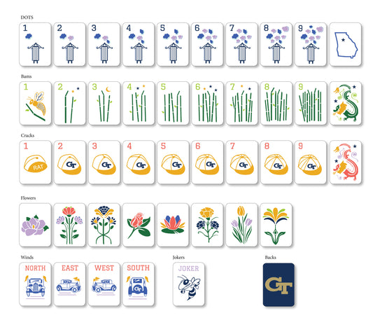 The Sting 'Em Line Mahjong Tiles