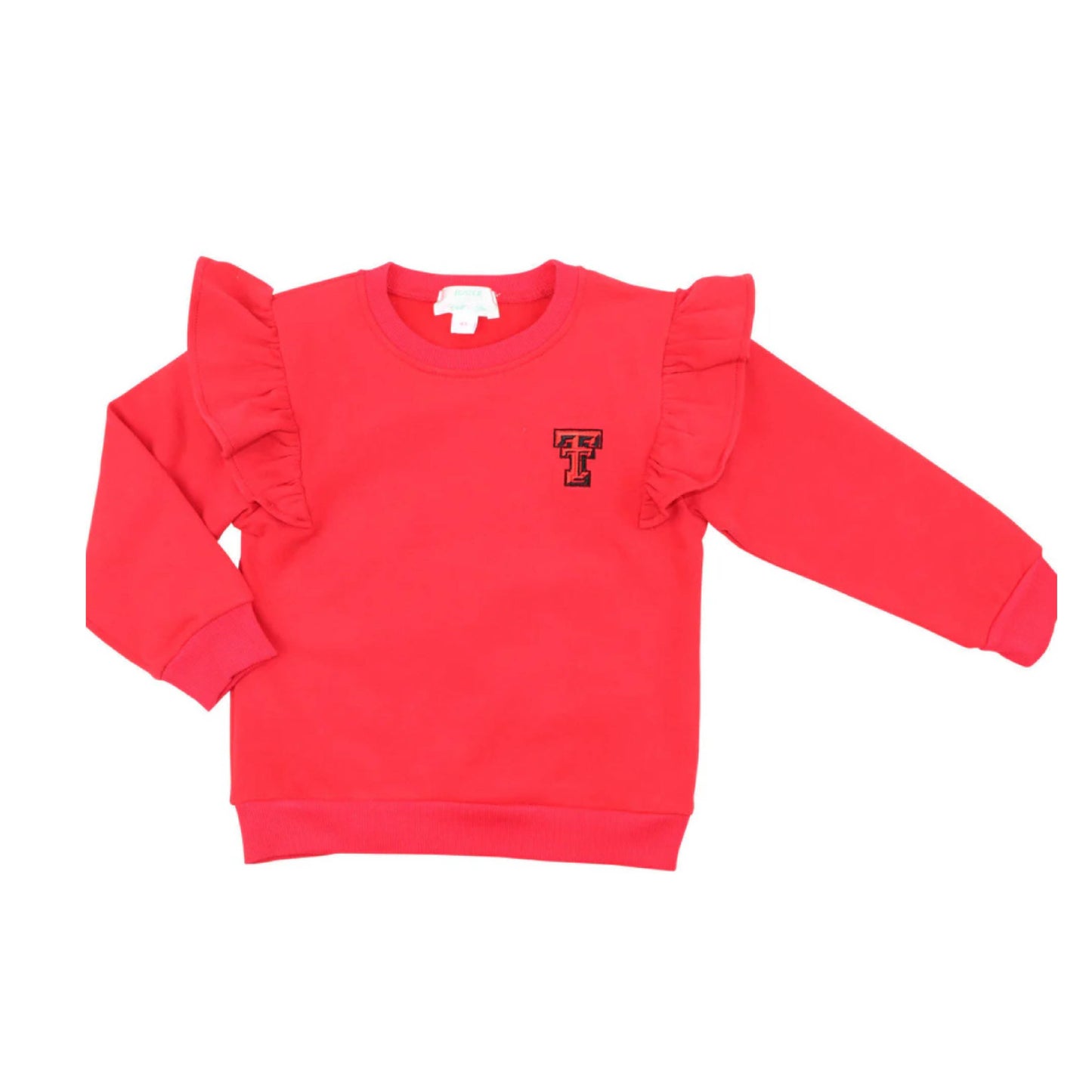 Officially Licensed Texas Tech Ruffled Sweatshirt