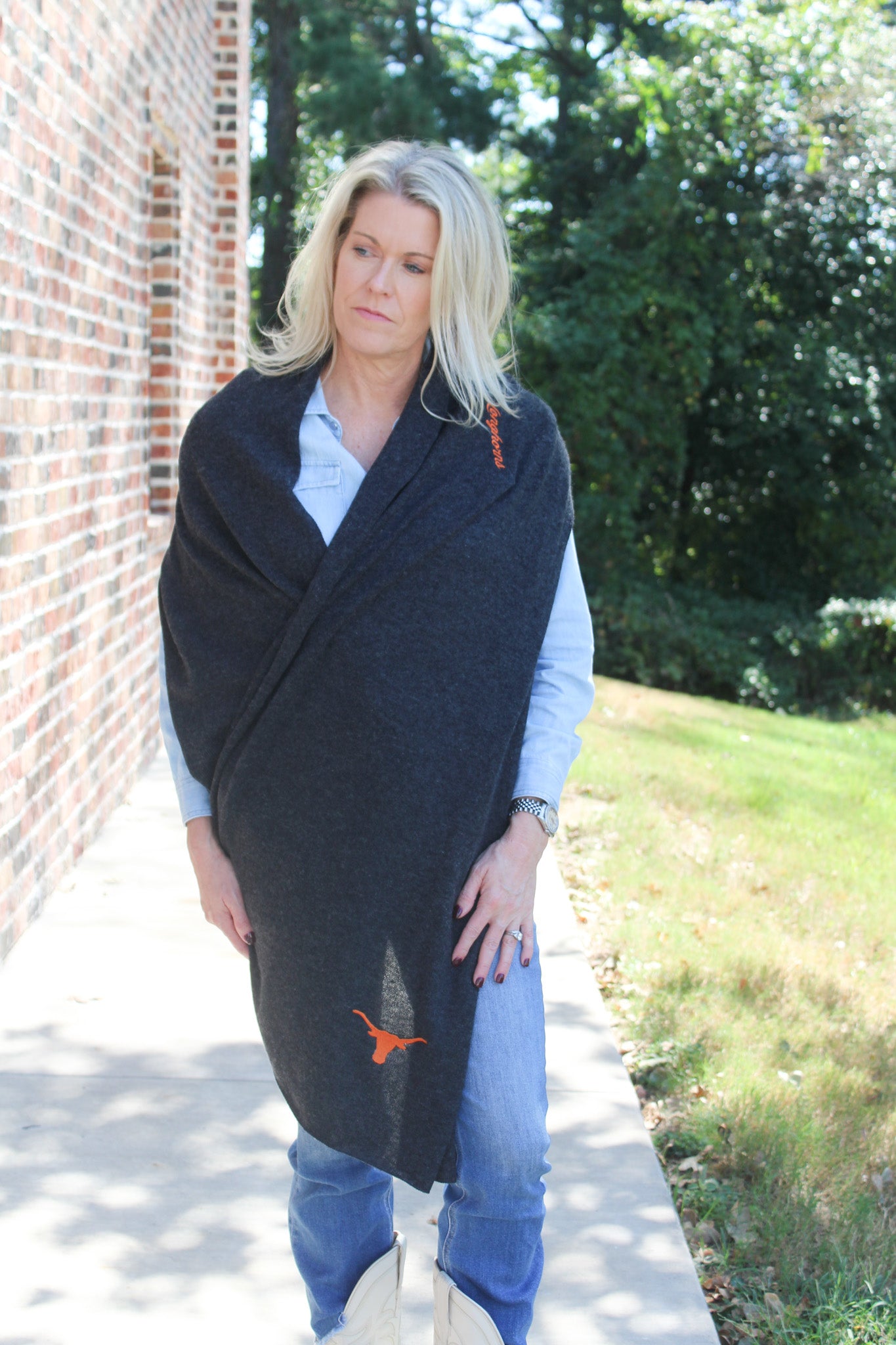 UT Longhorns Cashmere Travel Wrap
