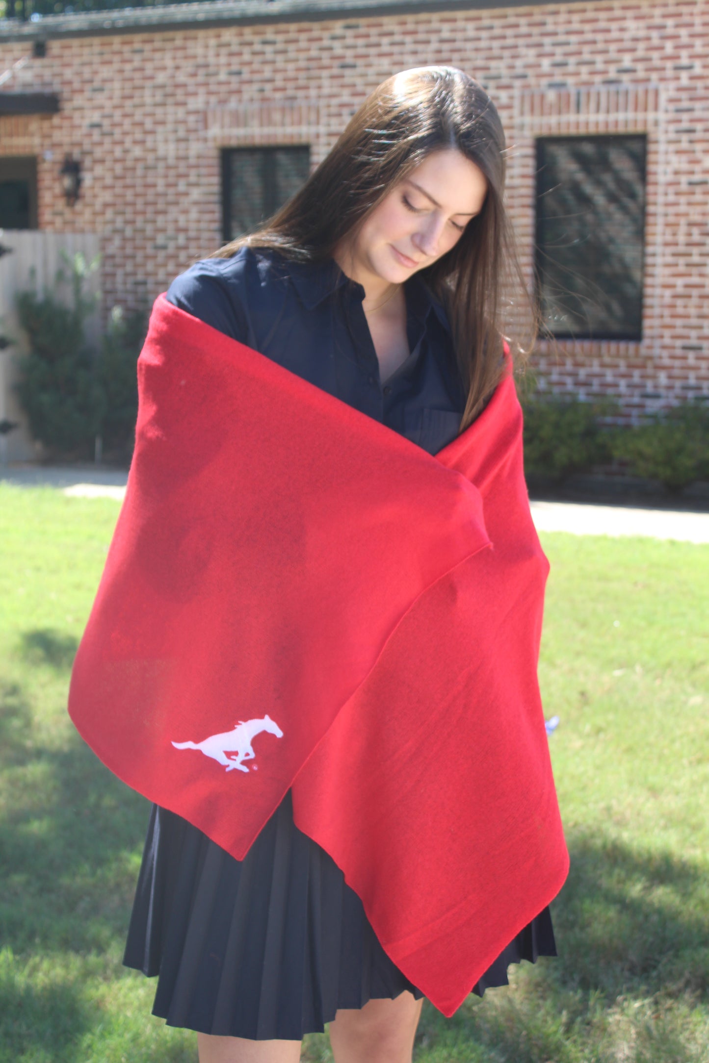 SMU Collegiate Cashmere Scarf by FOSTER