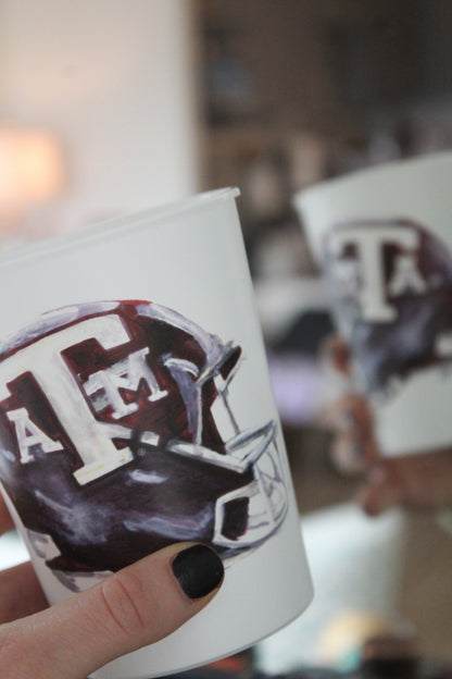 Texas A&M football reusable cup set