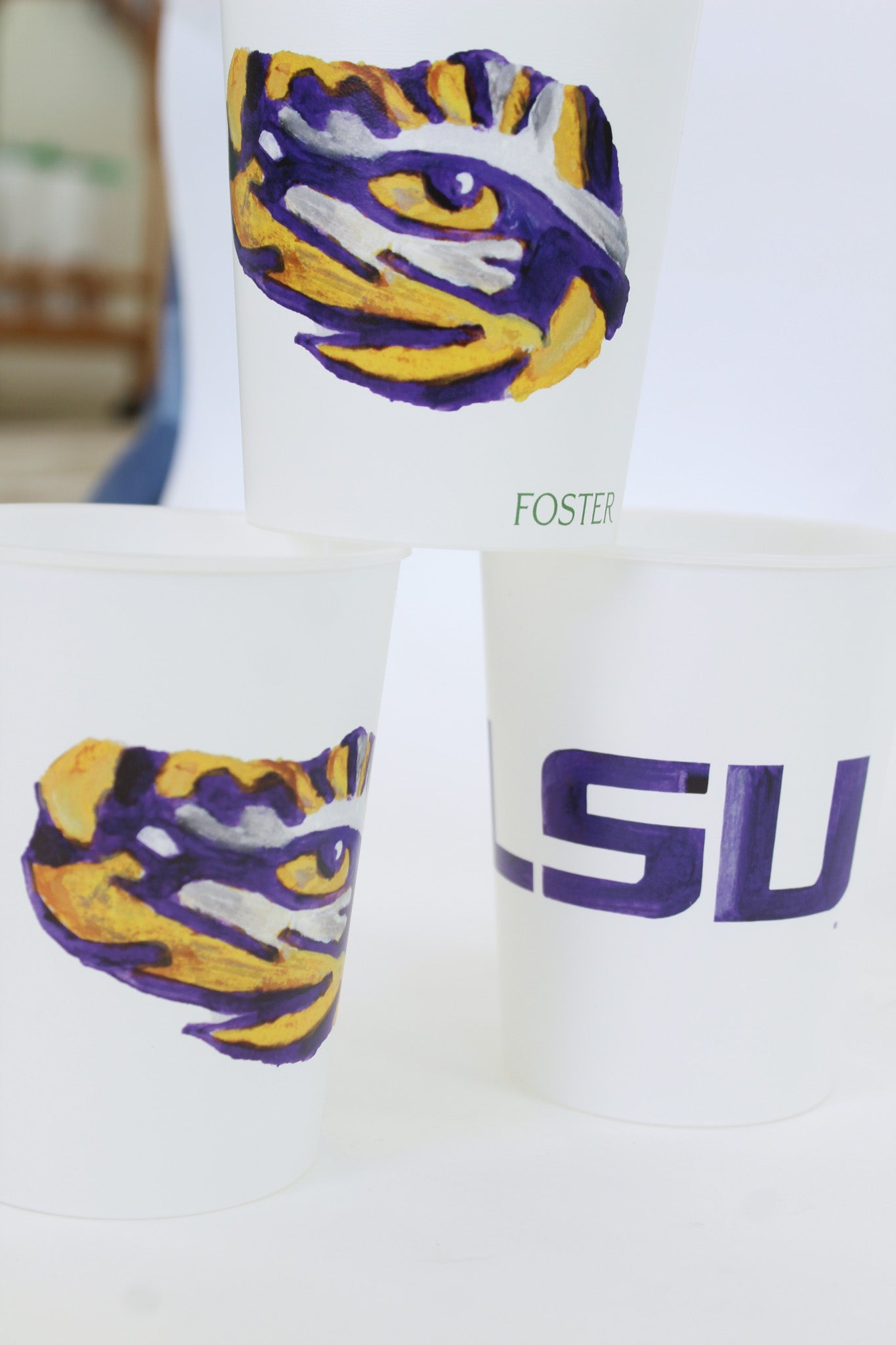 LSU Tigers Reusable Cup Set