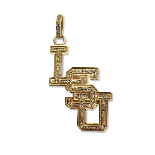 LSU Diamond Pendant