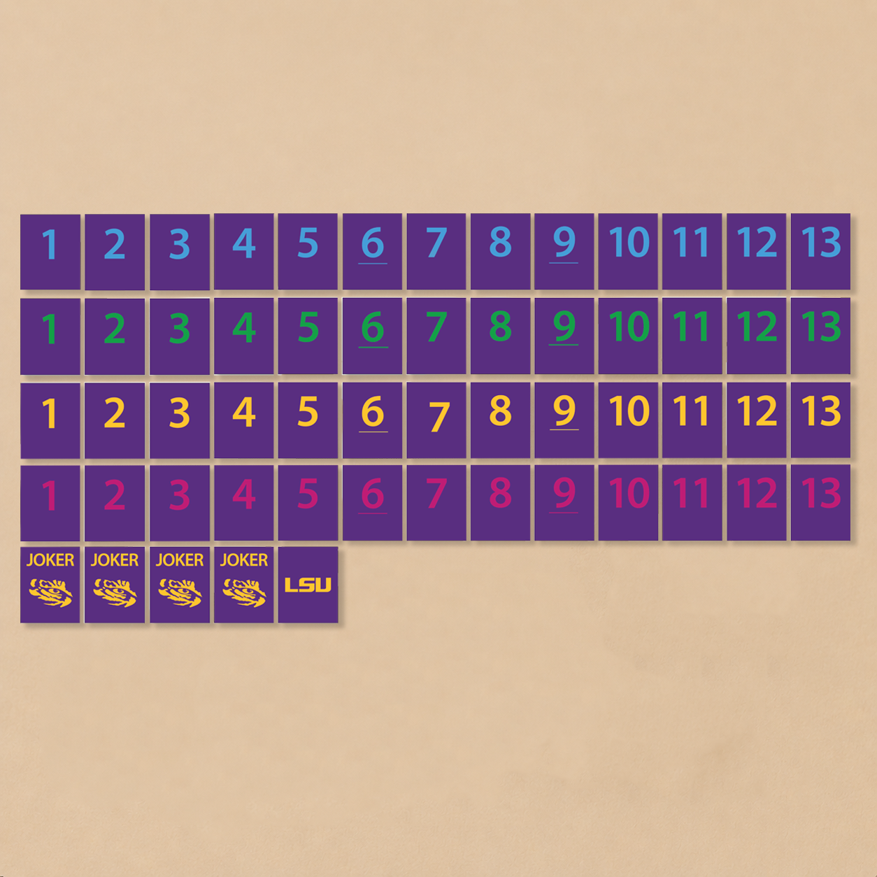 LSU® Collegiate Rummy Tile Game
