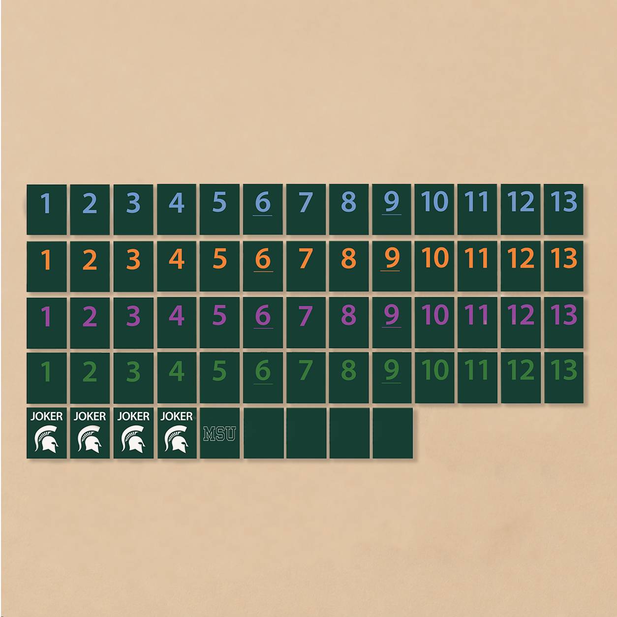Michigan State® Collegiate Rummy Tile Game