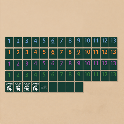 Michigan State® Collegiate Rummy Tile Game
