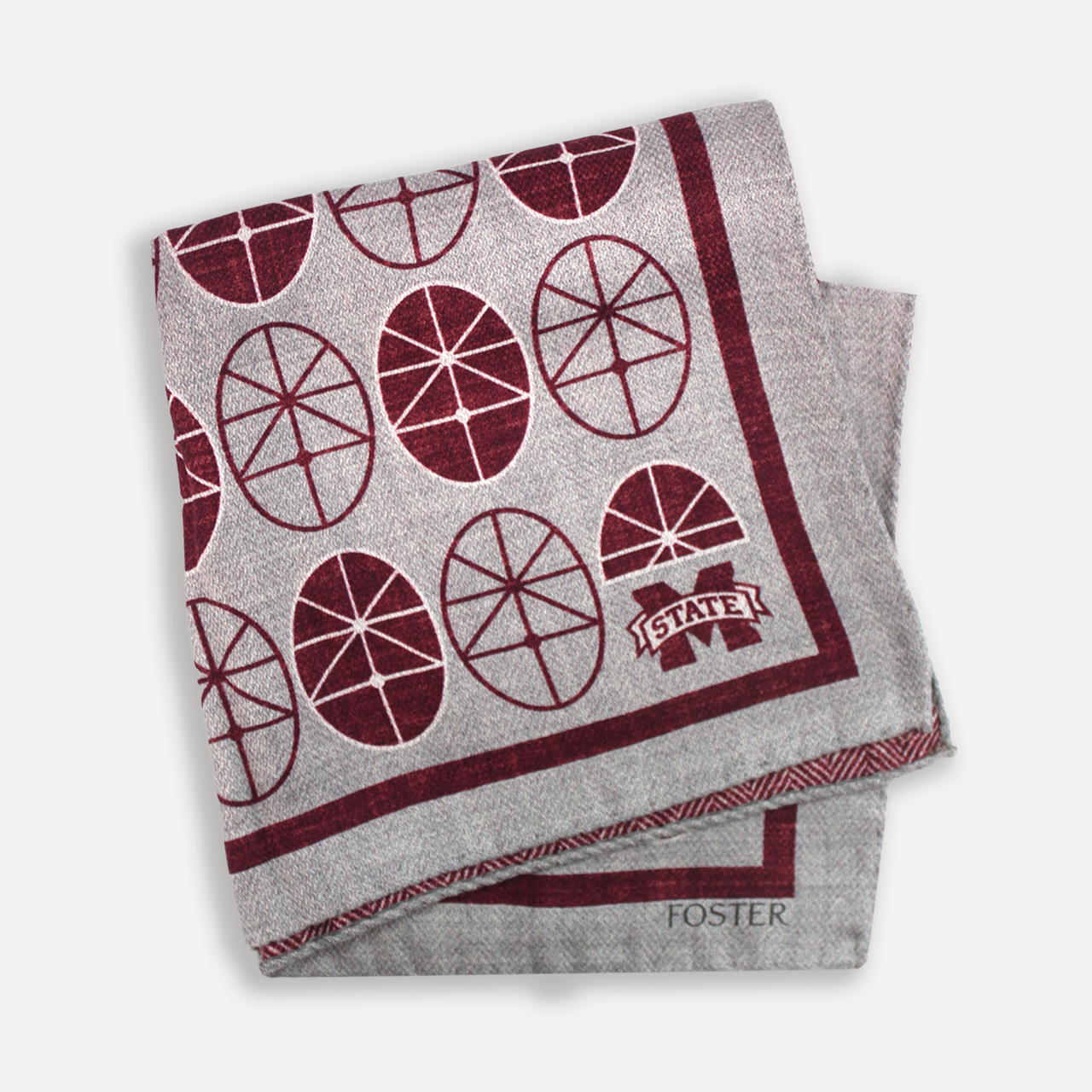 Mississippi State Men's Silk Pocket Square