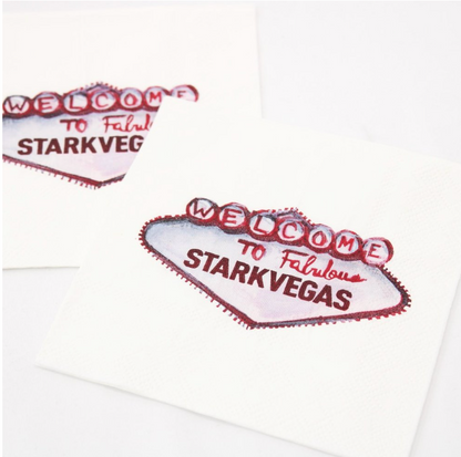 Cute Starkvegas Napkin Set displaying MS State Starkville Starkvegas Sign Painting