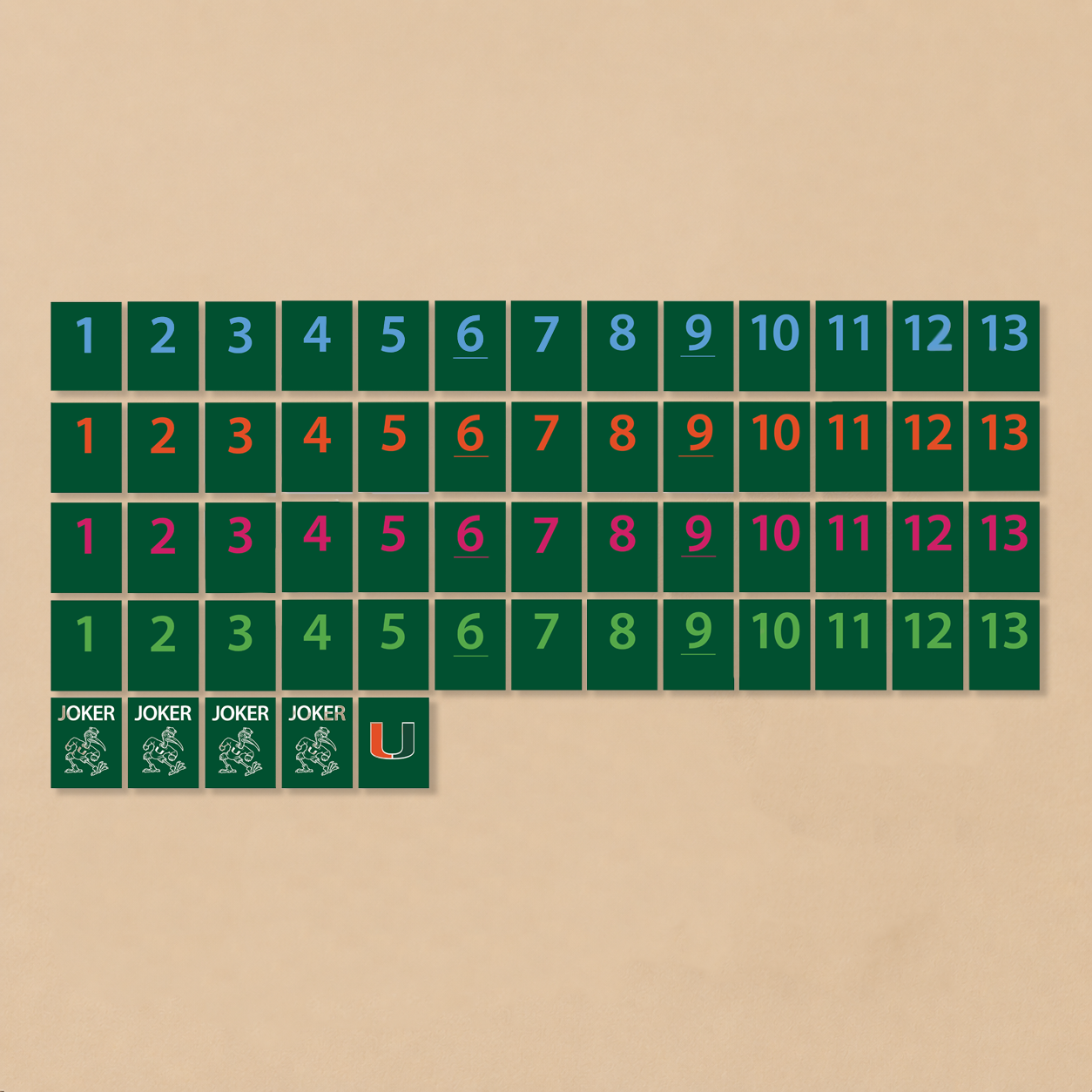 University of Miami Collegiate Rummy Tile Game