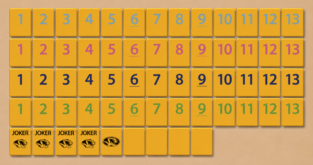 Mizzou Rummy tiles