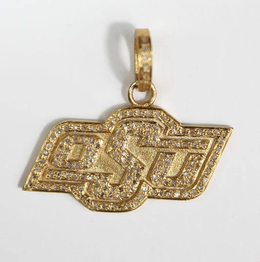 Oklahoma State University (OSU) Diamond Pendant