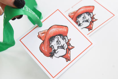 Oklahoma State OSU Pistol Pete gift tag set by FOSTER