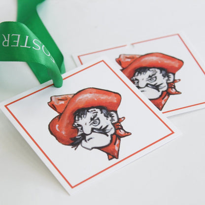 Oklahoma State OSU Pistol Pete gift tag set by FOSTER