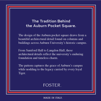 Auburn Men's Silk Pocket Square