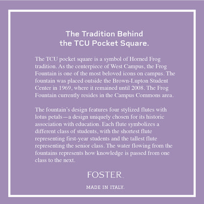 TCU Horned Frogs Men's Silk Pocket Square