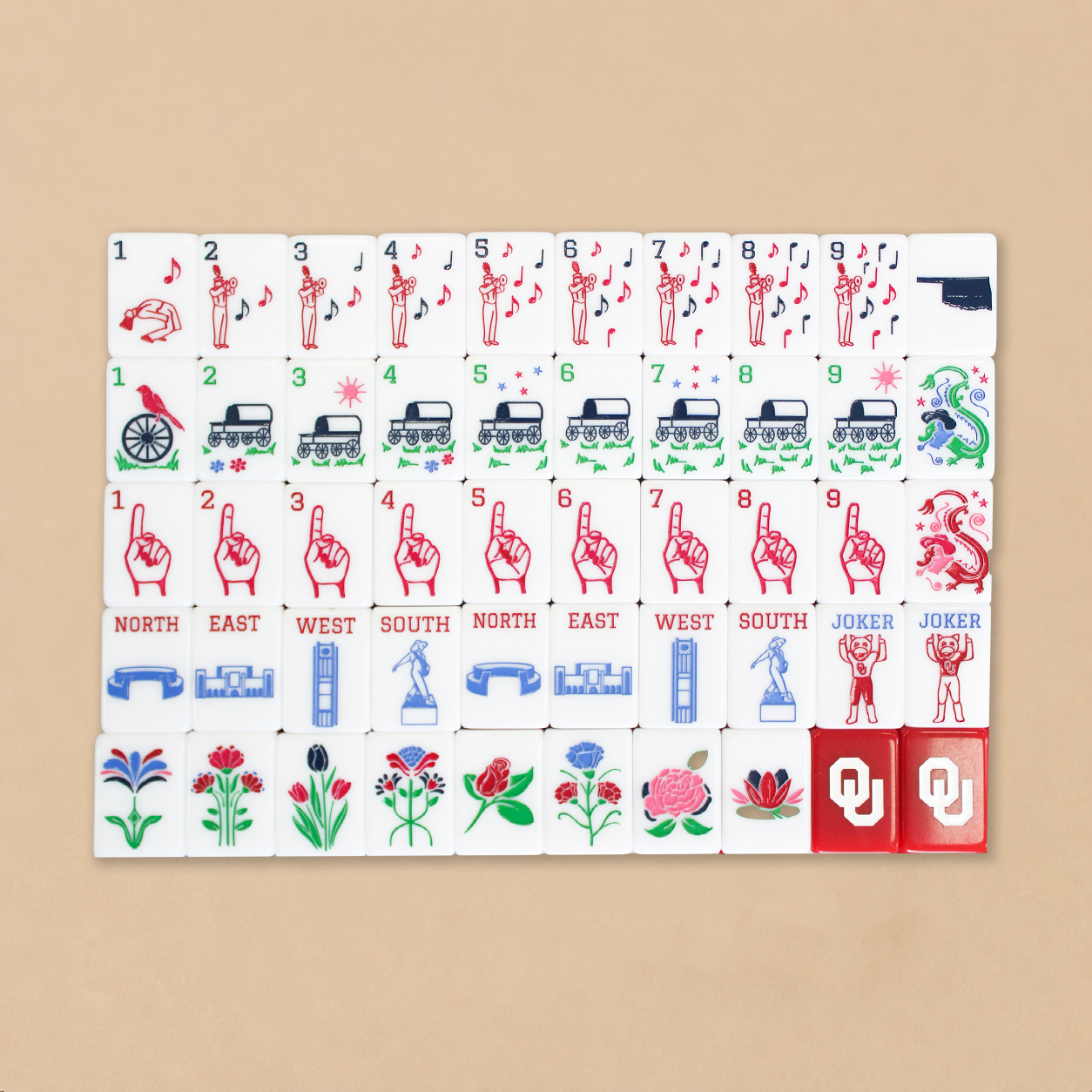 University of Oklahoma Mahjong Bundle