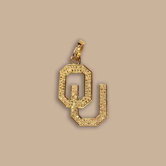 University of Oklahoma (OU) Diamond Pendant