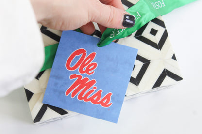 Ole Miss logo gift tag by FOSTER