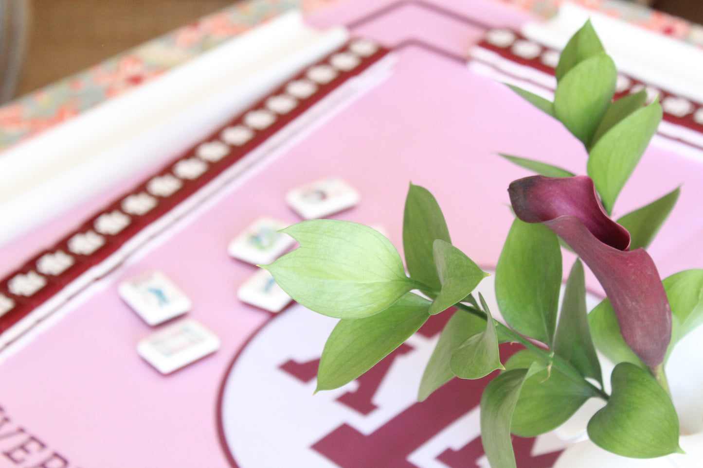 The Gig 'Em Line Mahjong Mat