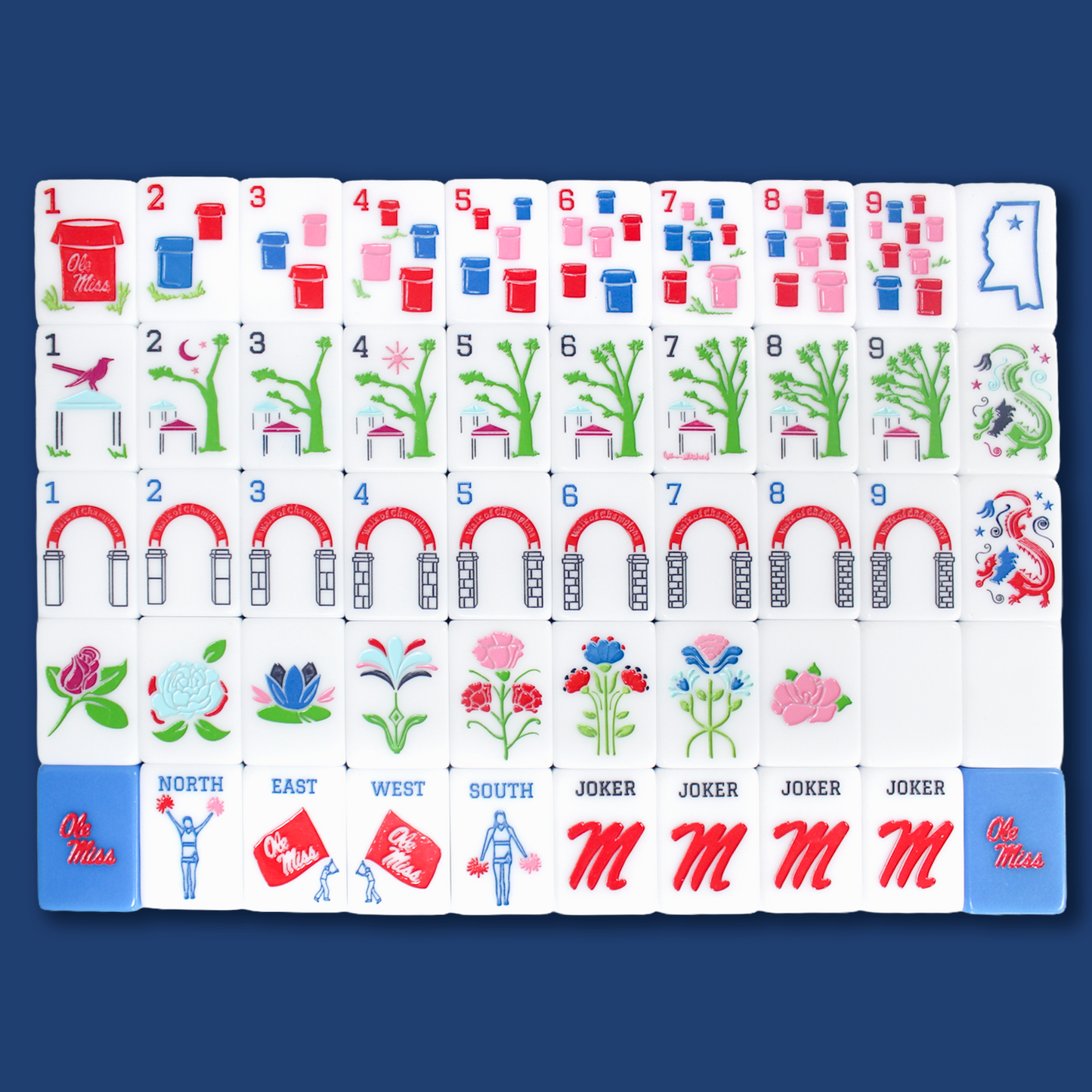 The Hotty Toddy Line Tiles