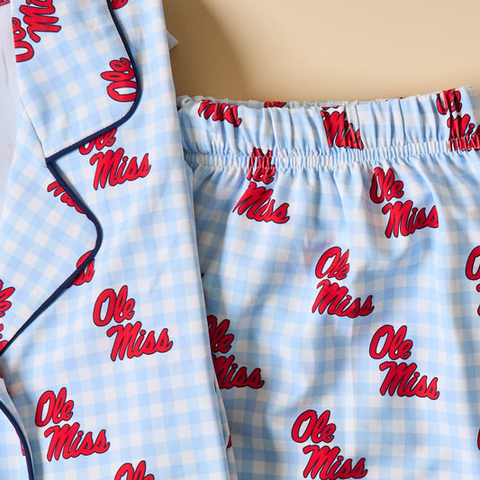Ole Miss Red Logo Shorty Pajama