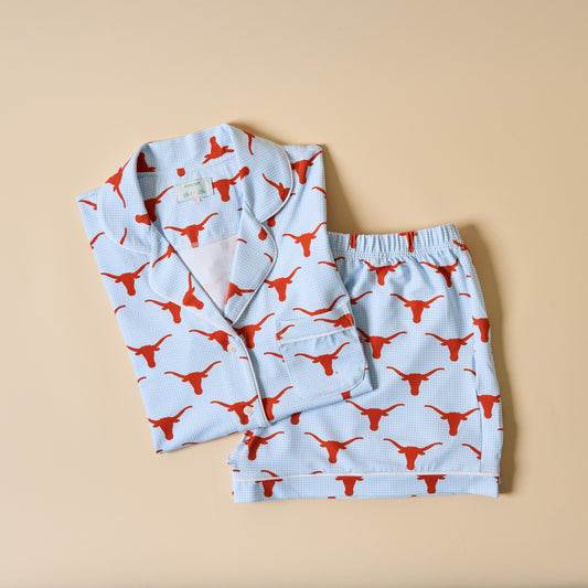 Blue Texas Longhorns Shorty Pajama