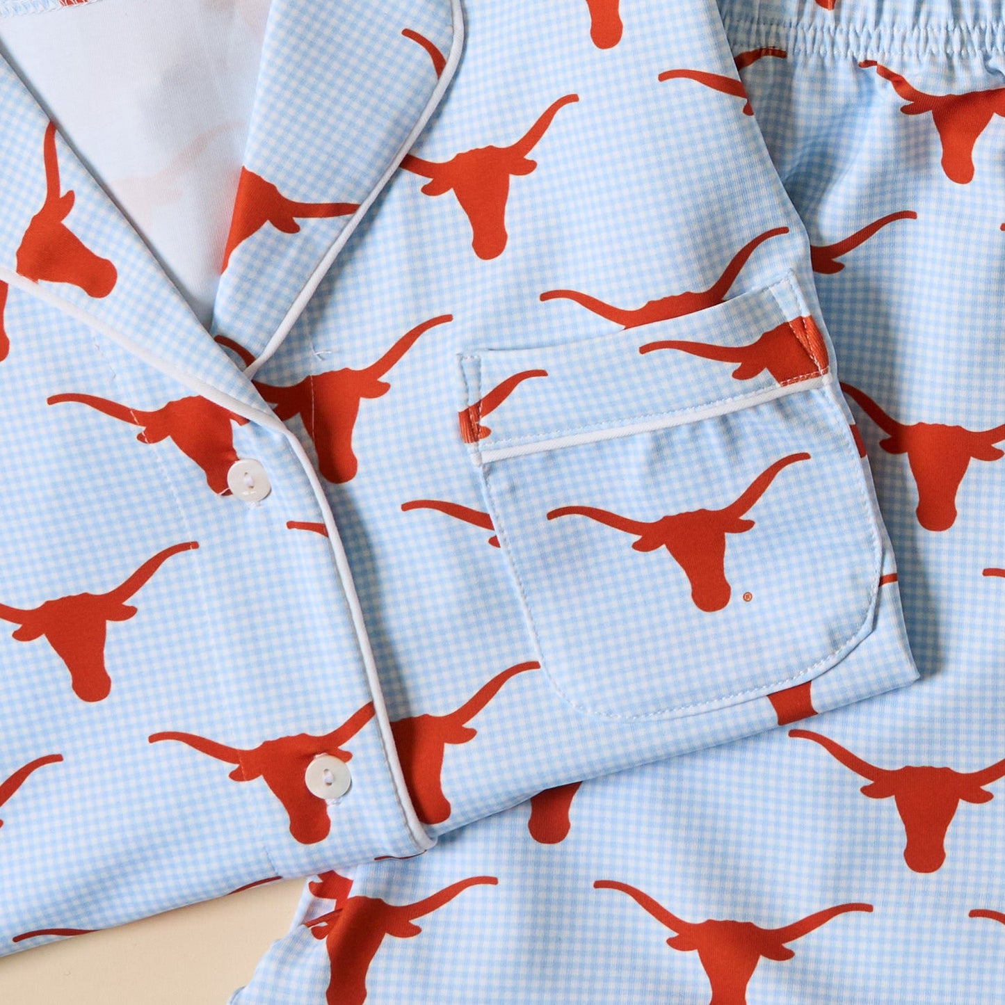 Blue Texas Longhorns Shorty Pajama