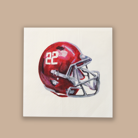 Red Football Helmet Napkin Set