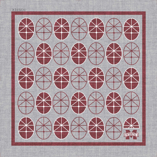 Mississippi State Men's Silk Pocket Square