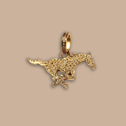 SMU Mustang Diamond Pendant