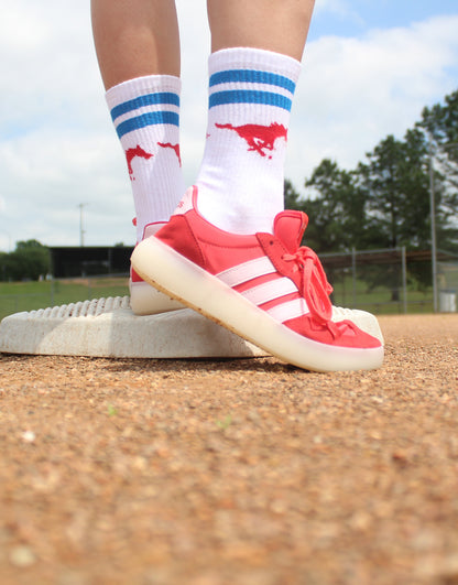 SMU Mustangs Collegiate Retro Crew Socks