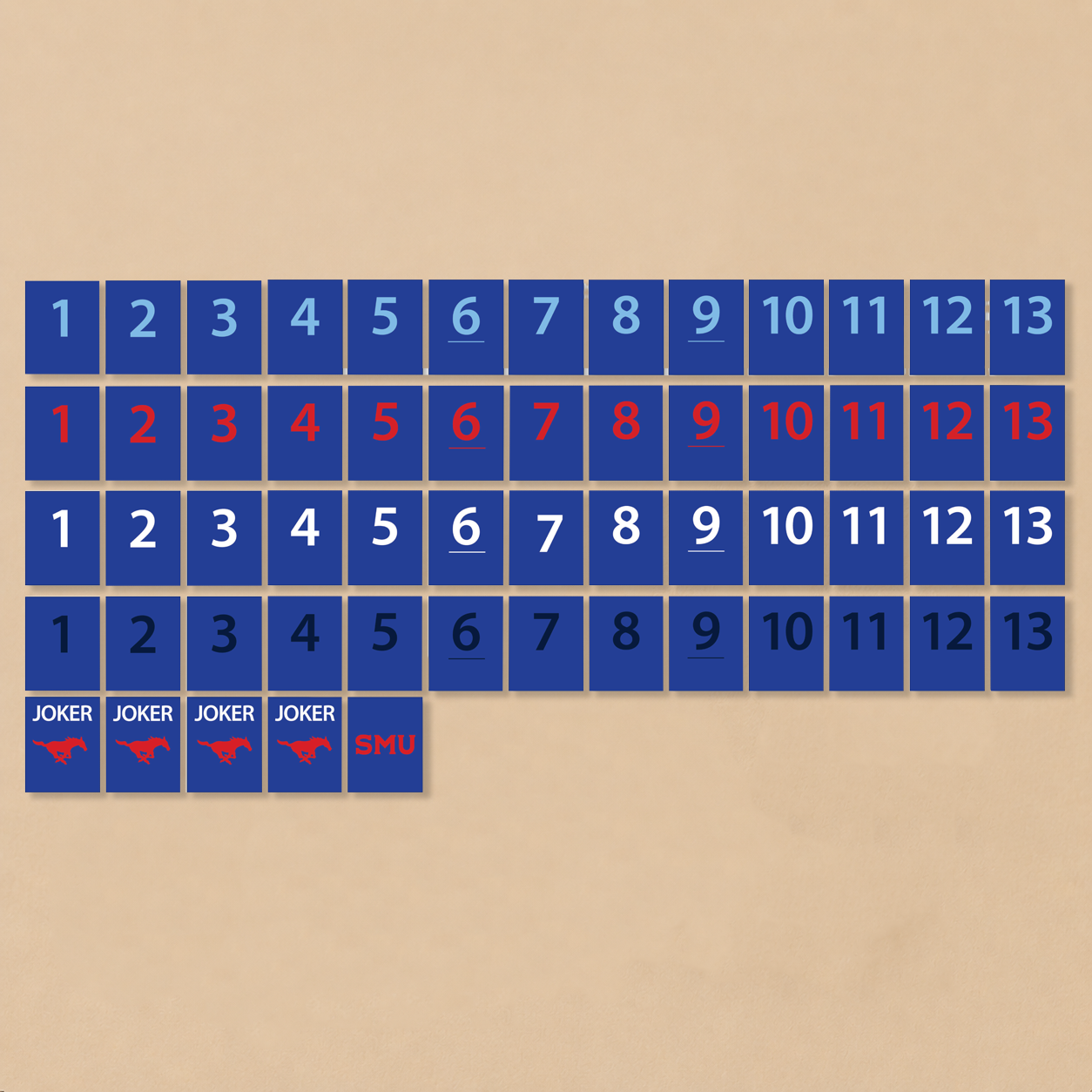 SMU® Collegiate Rummy Tile Game