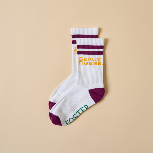 Geaux Tigers LSU Collegiate Retro Crew Socks