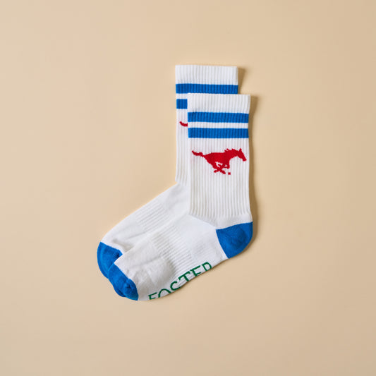 SMU Mustangs Collegiate Retro Crew Socks