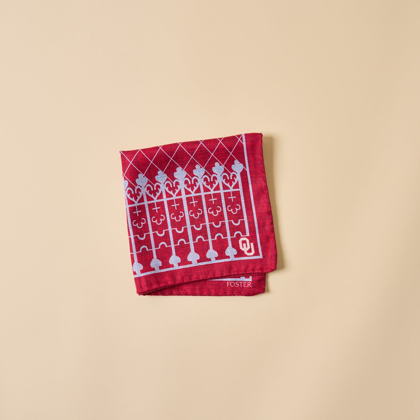 OU Silk Pocket Square