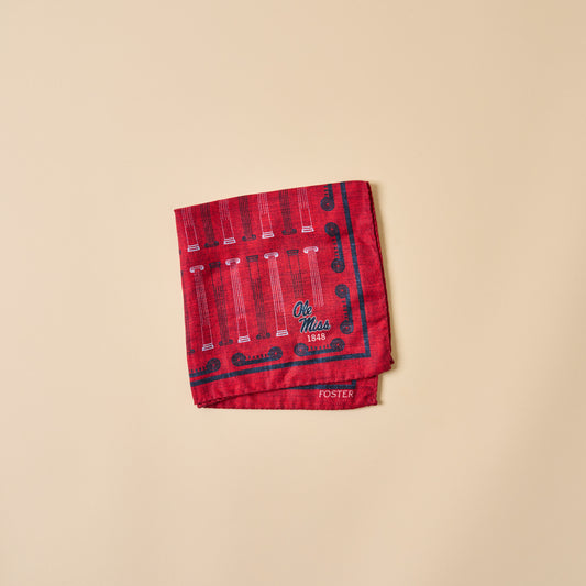 Ole Miss Silk Pocket Square