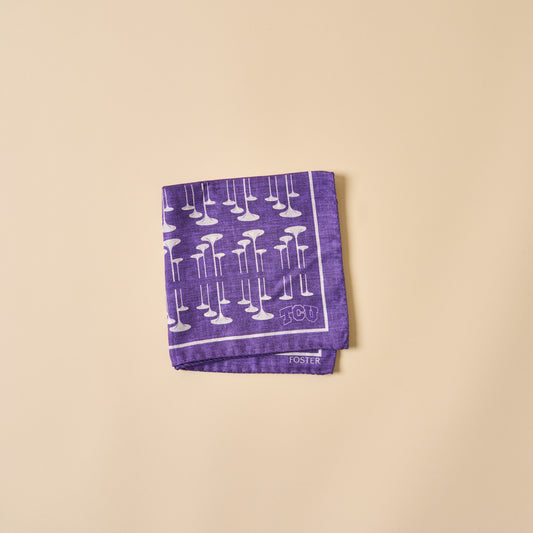 TCU Horned Frogs Silk Pocket Square
